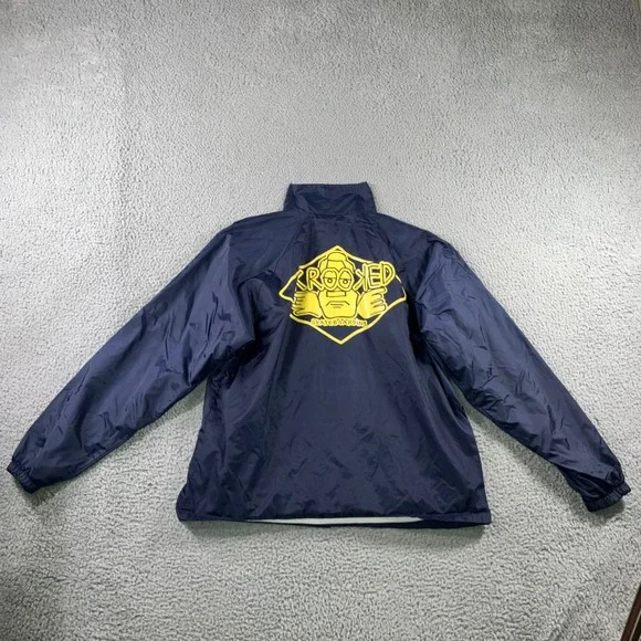 Krooked Skateboarding Jacket Men Large Arketype Coach‎ Windbreaker Nylon Logo - Picture 3 of 12